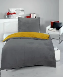 Microfaser Bettwäsche Cashmere touch anthrazit Polyester B/L: ca. 135x200 cm