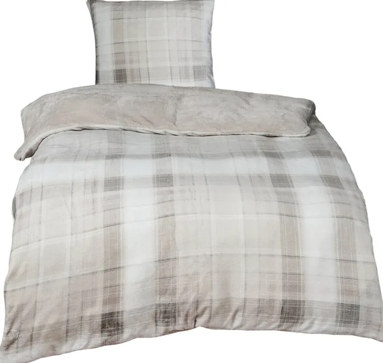 Microfaser Bettwäsche Cashmere touch natur Polyester B/L: ca. 135x200 cm
