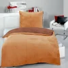 Microfaser Bettwäsche Cashmere touch terra Polyester B/L: ca. 135x200 cm