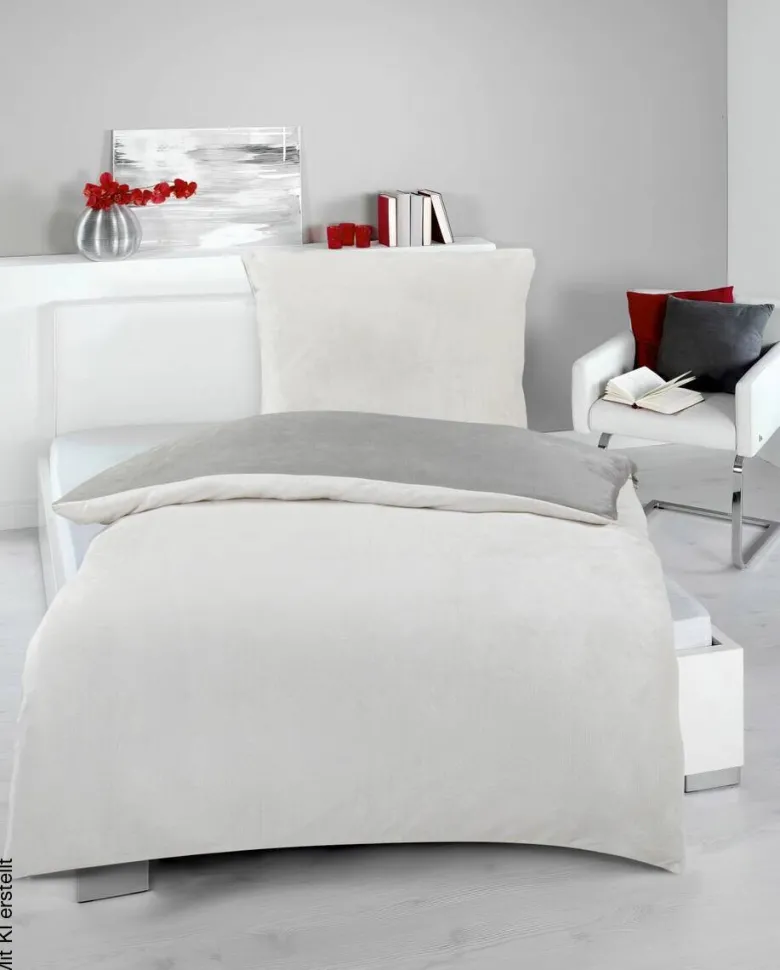 Microfaser Bettwäsche Cashmere touch taupe Polyester B/L: ca. 135x200 cm