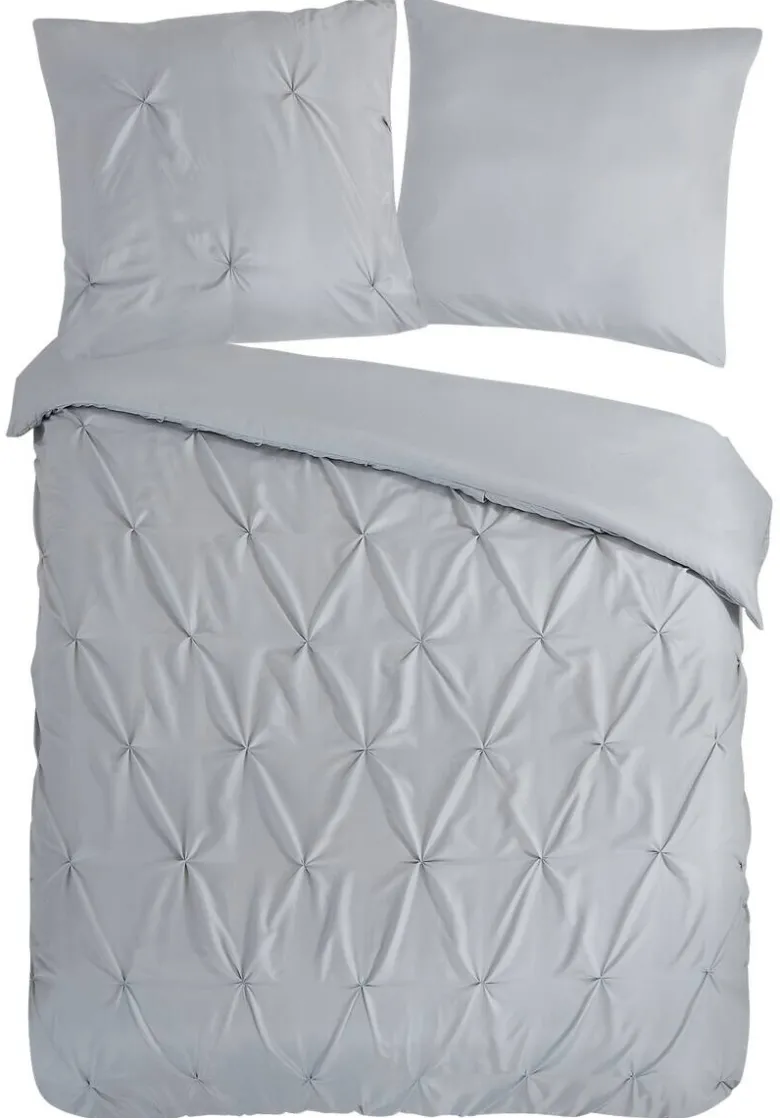 Microfaser Bettwäsche Elegance silber Polyester B/L: ca. 155x220 cm