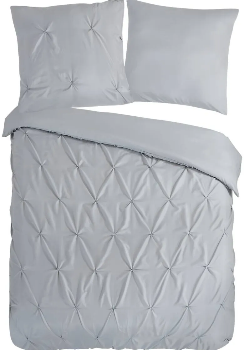 Microfaser Bettwäsche Elegance silber Polyester B/L: ca. 135x200 cm