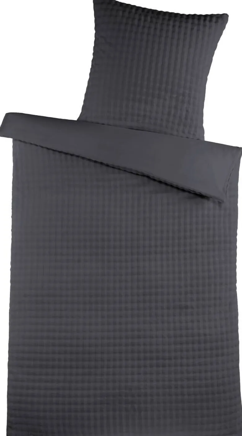 Microfaser Bettwäsche Flanell Asphalt Polyester B/L: ca. 135x200 cm
