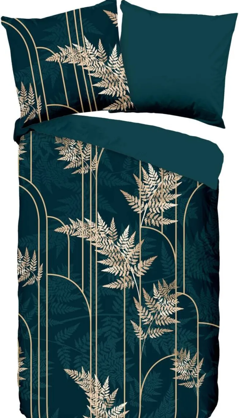 Microfaser Bettwäsche Malak grün Polyester B/L: ca. 135x200 cm