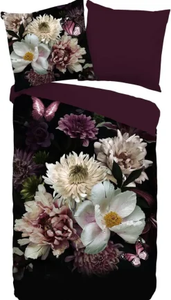 Microfaser Bettwäsche Marleen bordeauxrot Polyester B/L: ca. 135x200 cm