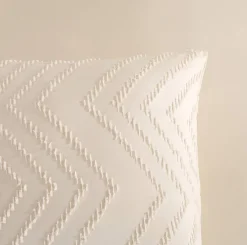 Microfaser Bettwäsche Zigzag offwhite Polyester B/L: ca. 200x200 cm