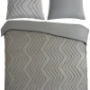 Microfaser Bettwäsche Zigzag taupe Polyester B/L: ca. 200x200 cm