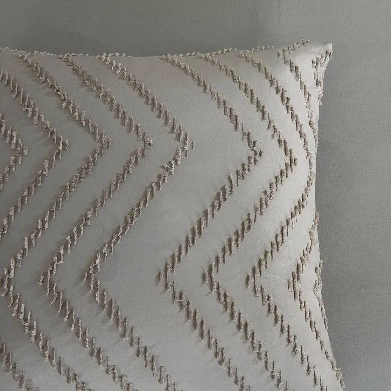 Microfaser Bettwäsche Zigzag taupe Polyester B/L: ca. 200x200 cm