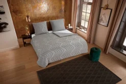Microfaser Bettwäsche Zigzag taupe Polyester B/L: ca. 200x200 cm