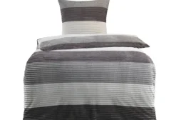 Microfaser Wende Bettwäsche Cashmere touch grau Polyester B/L: ca. 135x200 cm