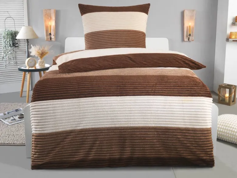 Microfaser Wende Bettwäsche Cashmere touch taupe Polyester B/L: ca. 135x200 cm
