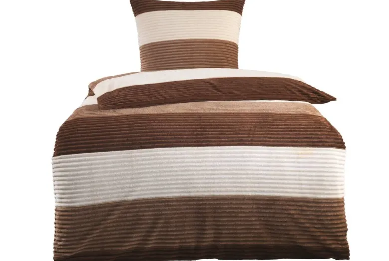 Microfaser Wende Bettwäsche Cashmere touch taupe Polyester B/L: ca. 135x200 cm