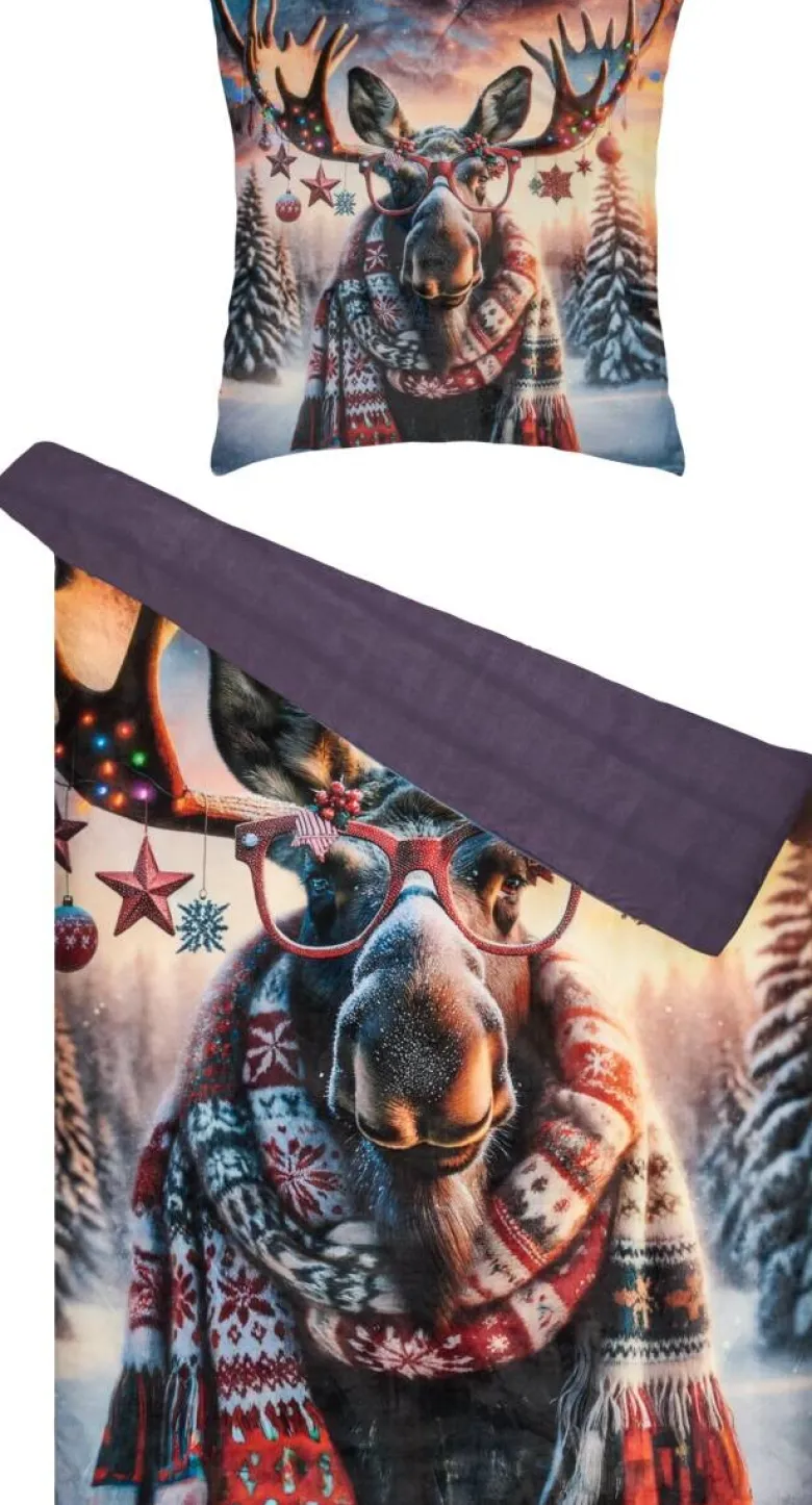 Microfaser Wende Bettwäsche Flanell Multi Polyester B/L: ca. 135x200 cm