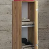 Midischrank Badinos Eiche Honig Nachbildung Alu Optik B/H/T: ca. 33x75x22 cm