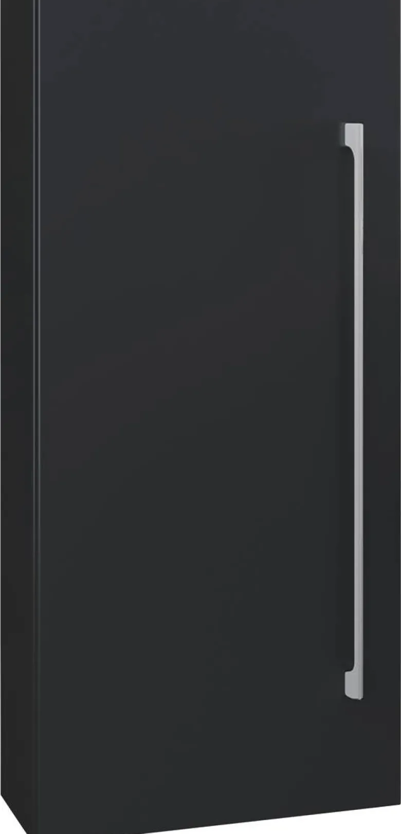 Midischrank Badinos schwarz Alu Optik B/H/T: ca. 33x75x22 cm