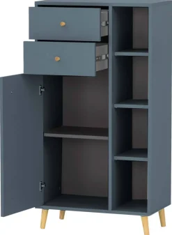 Midischrank Bjarne Fjordblau B/H/T: ca. 60,2x113,4x33 cm