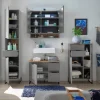 Midischrank Denver grau matt Eiche Evoke Coast Nachbildung B/H/T: ca. 60x106x32 cm
