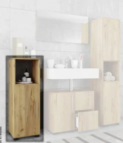 Midischrank Flandu Eiche Honig Nachbildung B/H/T: ca. 31x93x32 cm