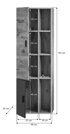 Midischrank GRADO B/H/T: ca. 48x144x35 cm