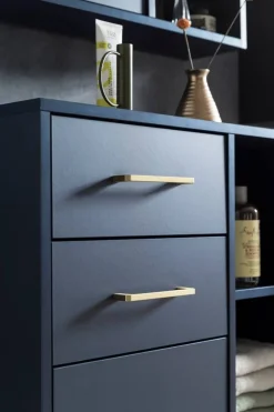 Midischrank Kent dunkelblau B/H/T: ca. 67,1x117,4x33,1 cm