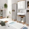 Midischrank Padua grau Eiche Landhaus Nachbildung B/H/T: ca. 40,4x114,5x35 cm