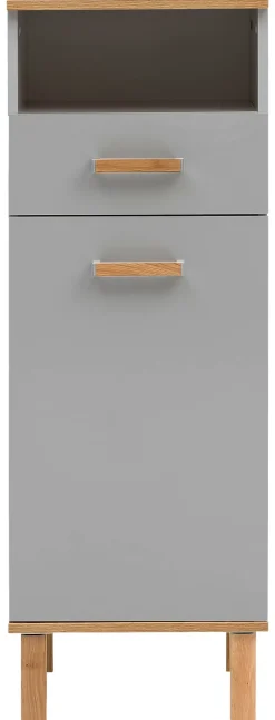 Midischrank Padua grau Eiche Landhaus Nachbildung B/H/T: ca. 40,4x114,5x35 cm