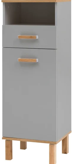 Midischrank Padua grau Eiche Landhaus Nachbildung B/H/T: ca. 40,4x114,5x35 cm