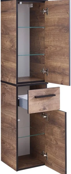 Midischrank Quickset 374 Eiche Ribeck Nachbildung B/H/T: ca. 30x143,7x33 cm
