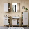 Midischrank Quickset 966 Rivera Eiche Nachbildung creme B/H/T: ca. 51x128x33 cm