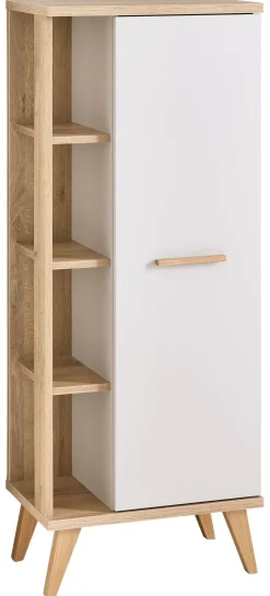 Midischrank Quickset 966 Rivera Eiche Nachbildung creme B/H/T: ca. 51x128x33 cm