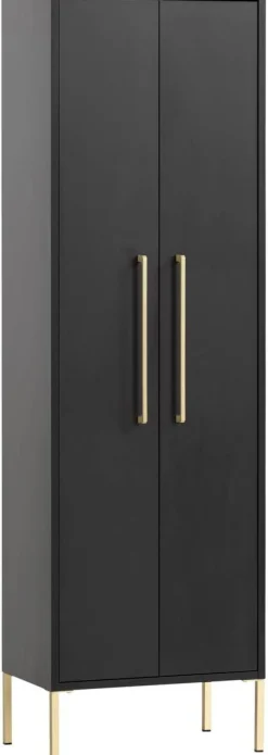 Midischrank Sarah schwarz B/H/T: ca. 46,2x154,7x30,1 cm