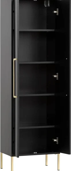 Midischrank Sarah schwarz B/H/T: ca. 46,2x154,7x30,1 cm