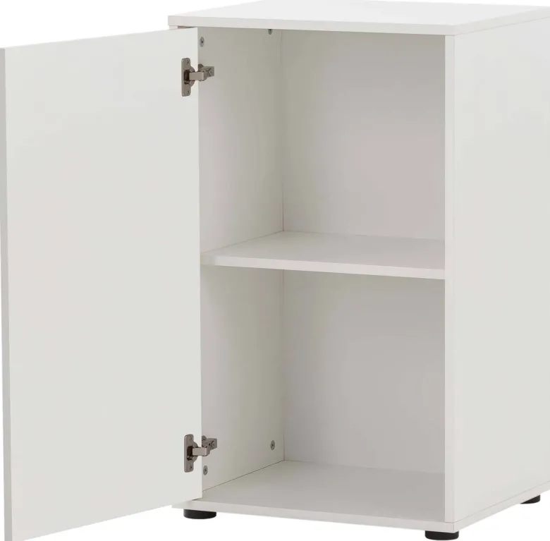 Midischrank Serie 400 perlweiß Optik B/H/T: ca. 50,9x83,6x41 cm