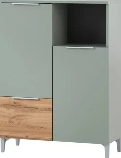 Midischrank Smilla Pistazie Eiche Landhaus Nachbildung B/H/T: ca. 80,4x109,6x31,9 cm