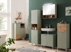 Midischrank Smilla Pistazie Eiche Landhaus Nachbildung B/H/T: ca. 80,4x109,6x31,9 cm