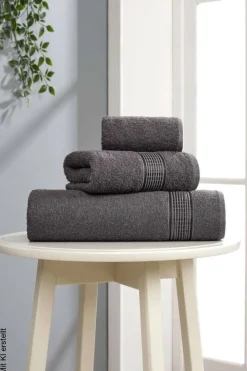 Mijolnir Frottier-Set anthrazit Baumwolle B/T/L: ca. 30x50x30 cm