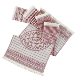 Mijolnir Frottier-Set bordeauxrot Baumwolle B/L: ca. 38x65 cm