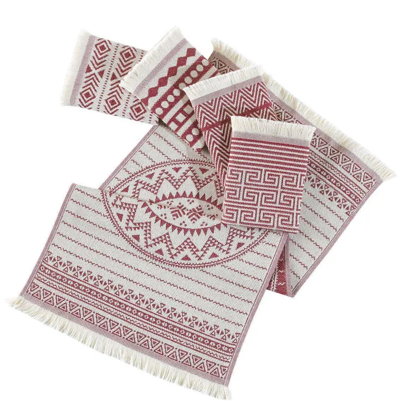 Mijolnir Frottier-Set bordeauxrot Baumwolle B/L: ca. 38x65 cm