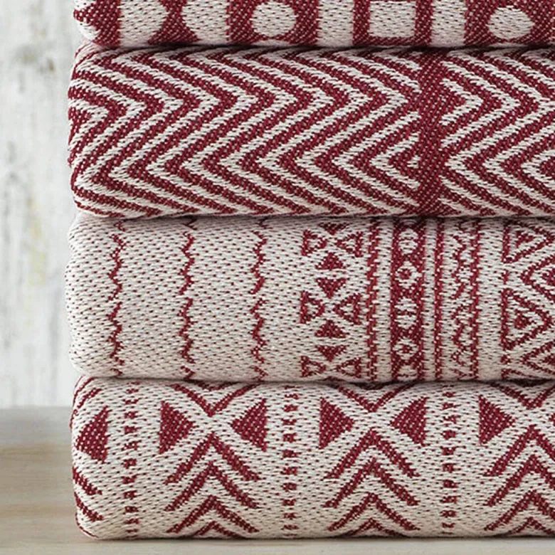 Mijolnir Frottier-Set bordeauxrot Baumwolle B/L: ca. 38x65 cm