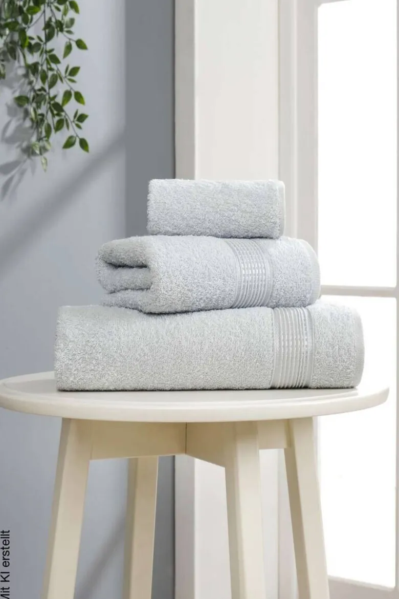 Mijolnir Frottier-Set hellgrau Baumwolle B/T/L: ca. 50x50x85 cm