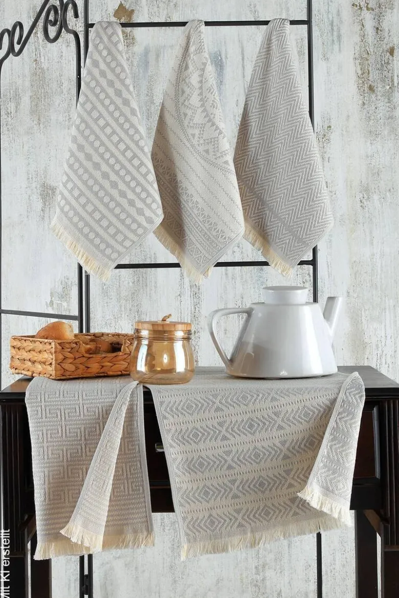 Mijolnir Frottier-Set hellgrau Baumwolle B/L: ca. 38x65 cm