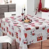 Milano Abwaschbarer Tischbelag Wichtel rot B: ca. 140 cm