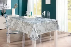 Milano Abwaschbarer Tischbelag Satomi silber B: ca. 140 cm