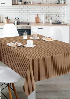 Milano Abwaschbarer Tischbelag Akusitkpaneel Holz hellbraun B: ca. 140 cm