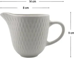 Milchtopf weiß Porzellan B/H/L: ca. 14x8x9 cm