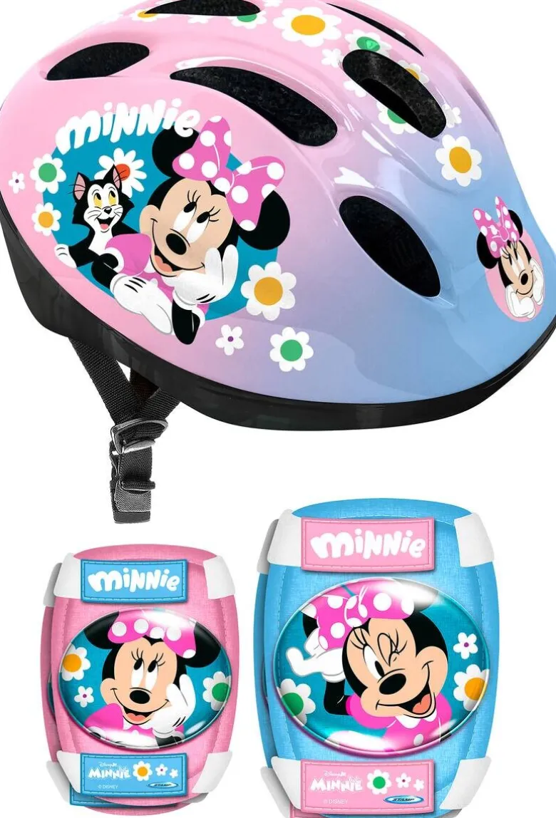 Minnie /Disney Kinderhelm mit Polstern bunt bunt