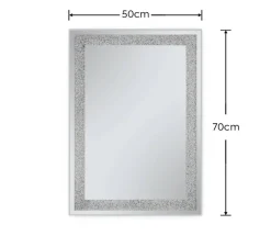 Mirrors & More LED-Spiegel Hermine glasklar B/H: ca. 50x70 cm