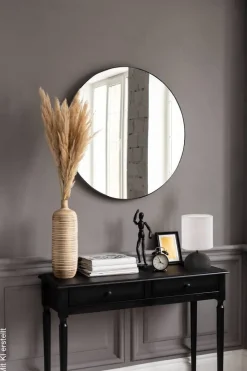 Mirrors & More Metallspiegel Esra schwarz D: ca. 50 cm