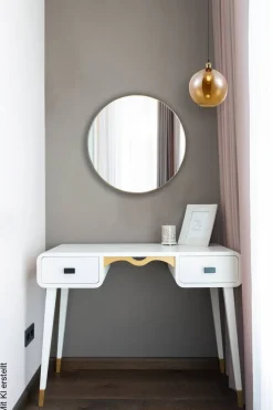 Mirrors & More Metallspiegel Esra gold Optik D: ca. 50 cm