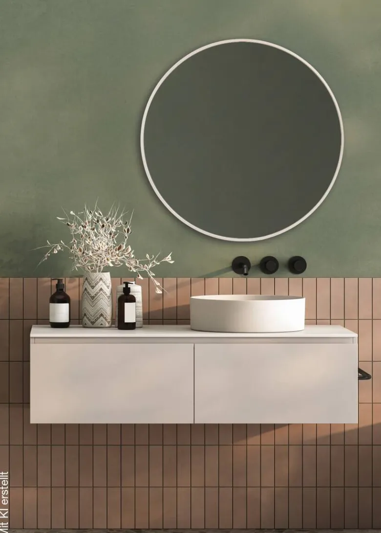 Mirrors & More Rahmenspiegel sand Sand D: ca. 70 cm